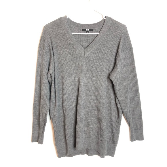 Uniqlo Sweaters - UNIQLO Wool Blend Ribbed Knit Sweater